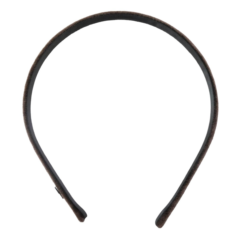 ザヘアバートウキョウ 25AW 25F-THHH-096 シャイニー ベルベット ベーシック ヘアバンド カチューシャ ブラウン系【中古】