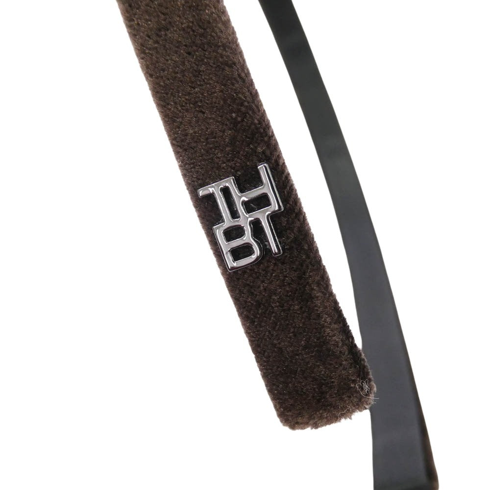 ザヘアバートウキョウ 25AW 25F-THHH-096 シャイニー ベルベット ベーシック ヘアバンド カチューシャ ブラウン系【中古】