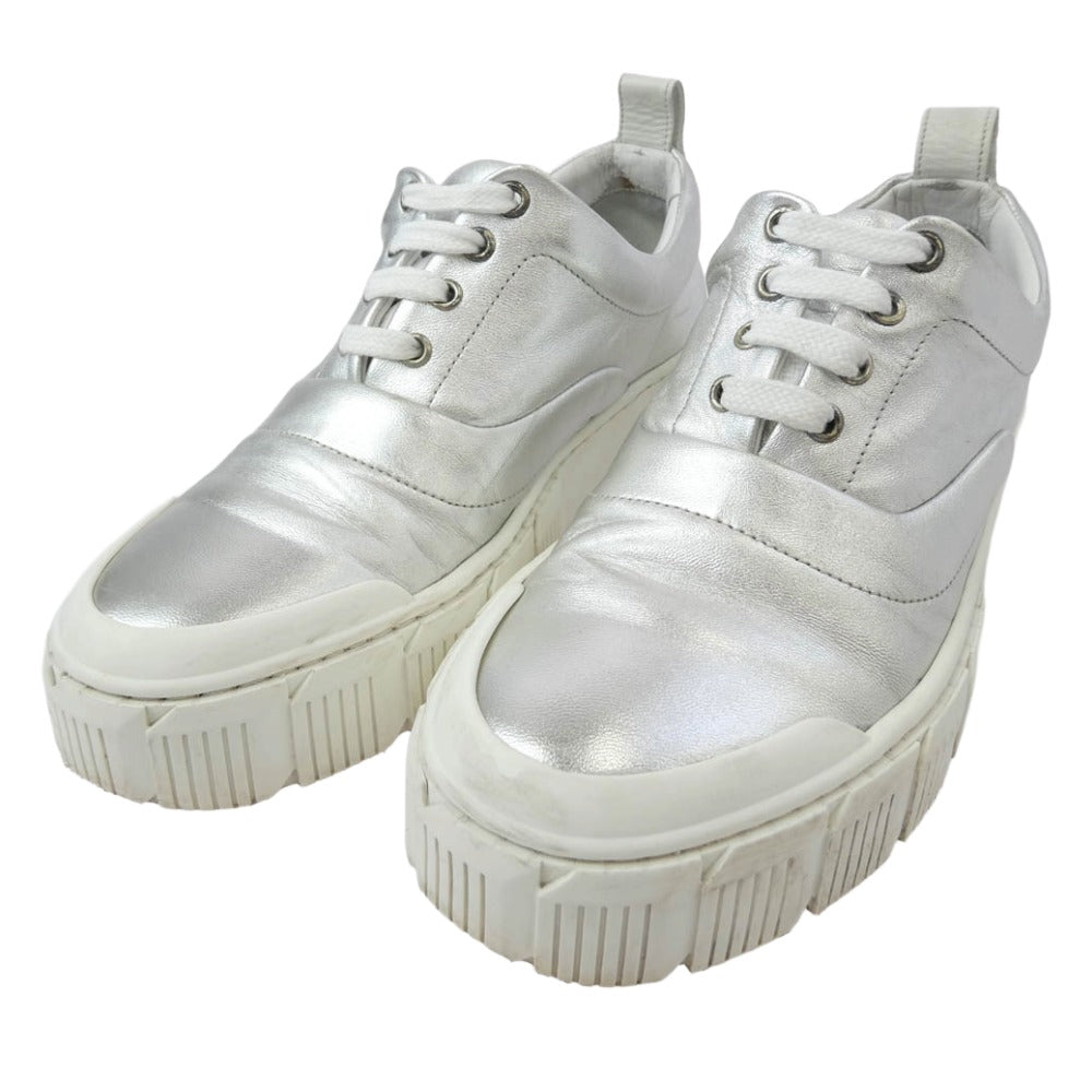 ピエールアルディ ローカット スニーカー シルバー系 38【中古】