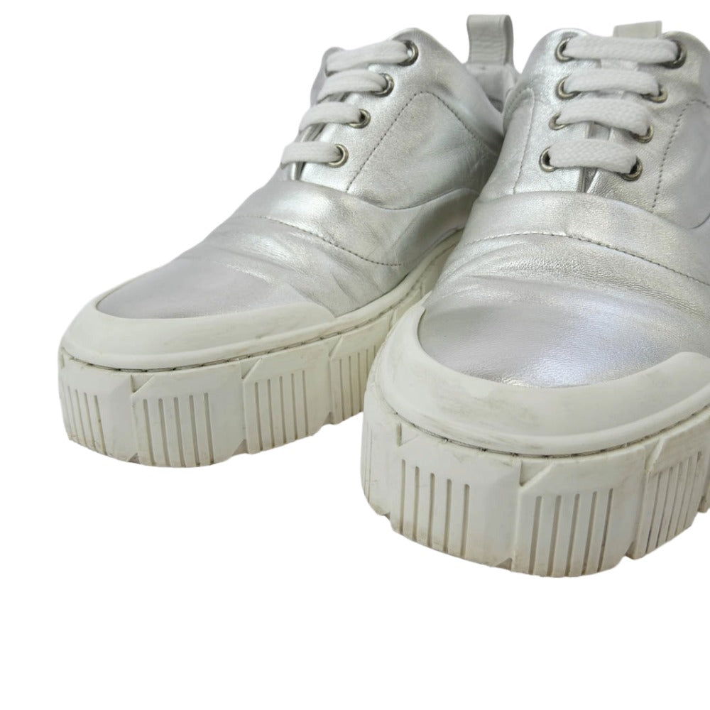 ピエールアルディ ローカット スニーカー シルバー系 38【中古】