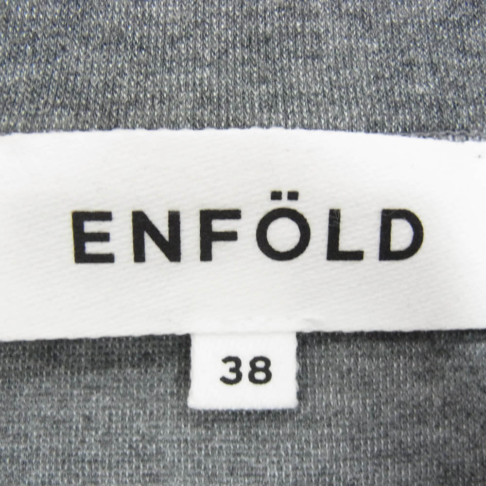 ENFOLD エンフォルド 25AW 300IA280-2871 SWELL HEM PULLOVER プルオーバー クロップド スウェット トレーナー グレー系 38【極上美品】【中古】