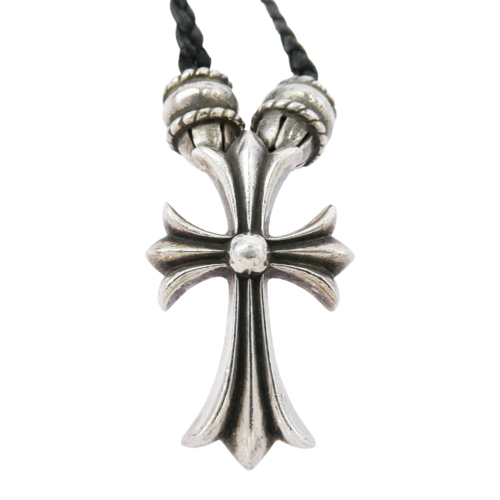 CHROME HEARTS クロムハーツ（原本無） CH CRS SML CL スモールCHクロス クリンプト ボロチップ レザーブレード ネックレス シルバー系 ブラック系 表記なし【中古】