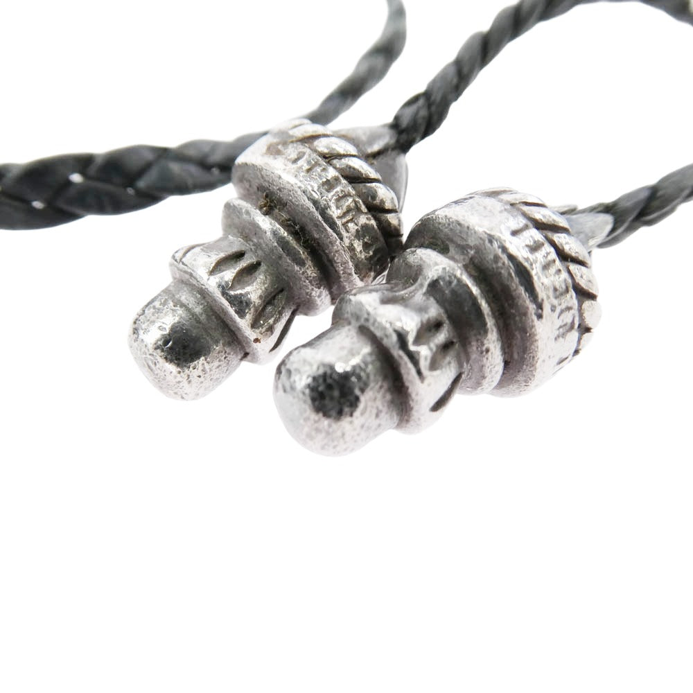 CHROME HEARTS クロムハーツ（原本無） CH CRS SML CL スモールCHクロス クリンプト ボロチップ レザーブレード ネックレス シルバー系 ブラック系 表記なし【中古】