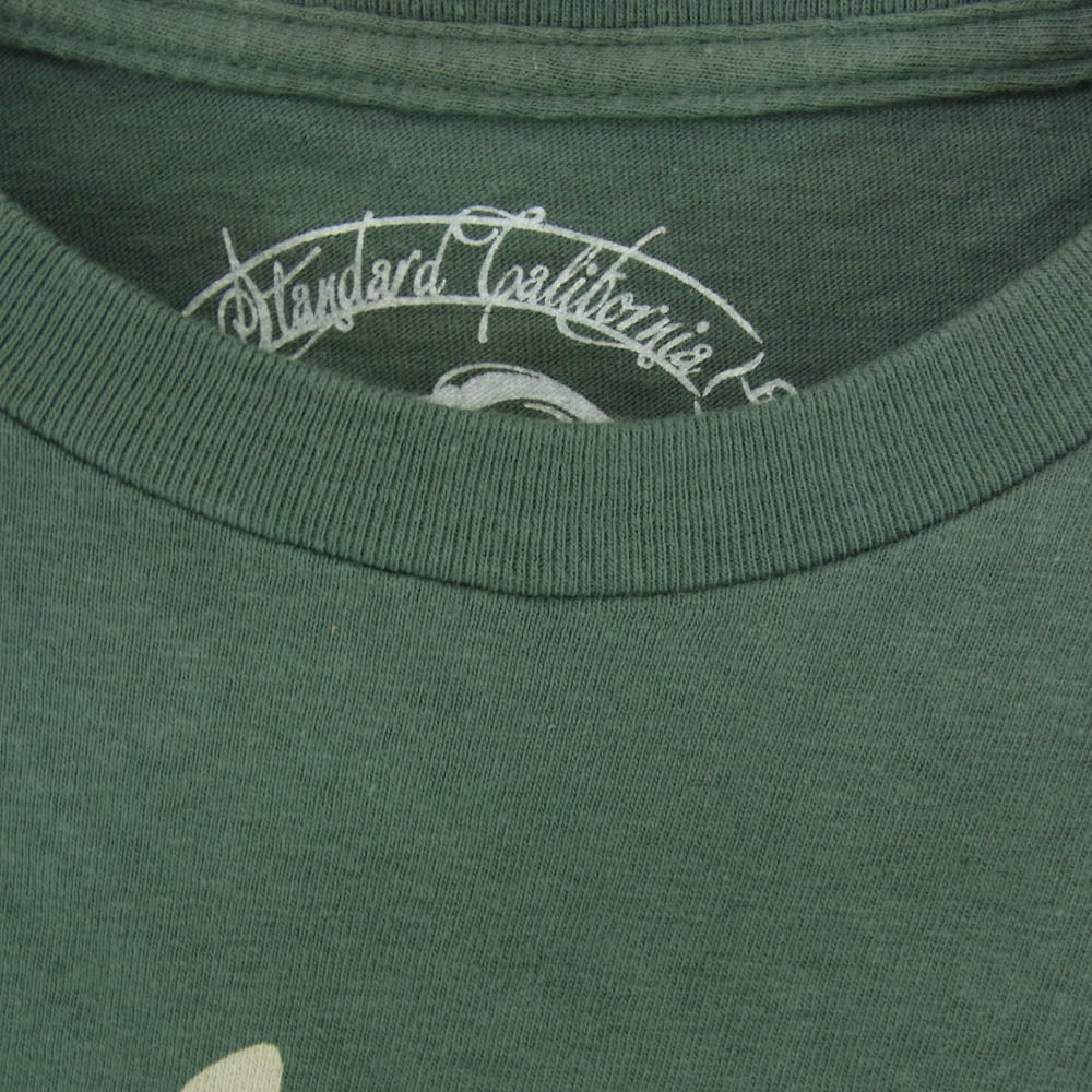 STANDARD CALIFORNIA スタンダードカリフォルニア Blowin' in the Wind プリント 半袖 Tシャツ グリーン系 M【中古】