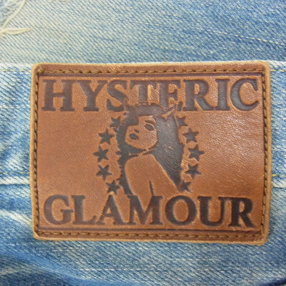 HYSTERIC GLAMOUR ヒステリックグラマー 0253AP02 SP加工 ダメージ リペア スタッズ デニム パンツ インディゴブルー系 29【中古】
