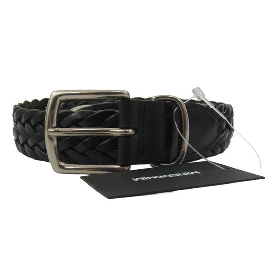MINEDENIM マインデニム LBT-012-99 Pull Up Leather Mesh Belt メッシュ レザー ベルト ブラック系 32【中古】