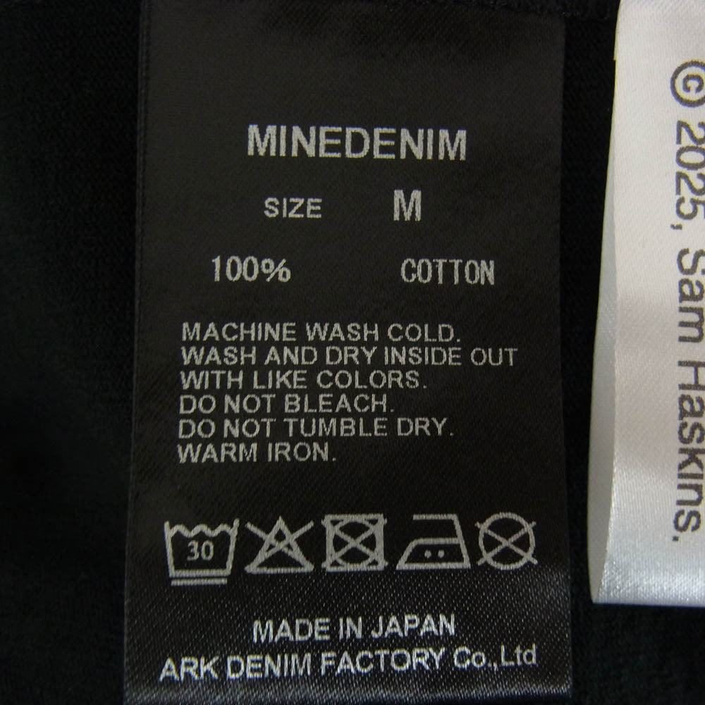 MINEDENIM マインデニム 25MND-STL005 × Sam Haskins サムハスキンス × Stie-lo スティーロ kate Tee 半袖 プリント Tシャツ ブラック系 M【新古品】【未使用】【中古】