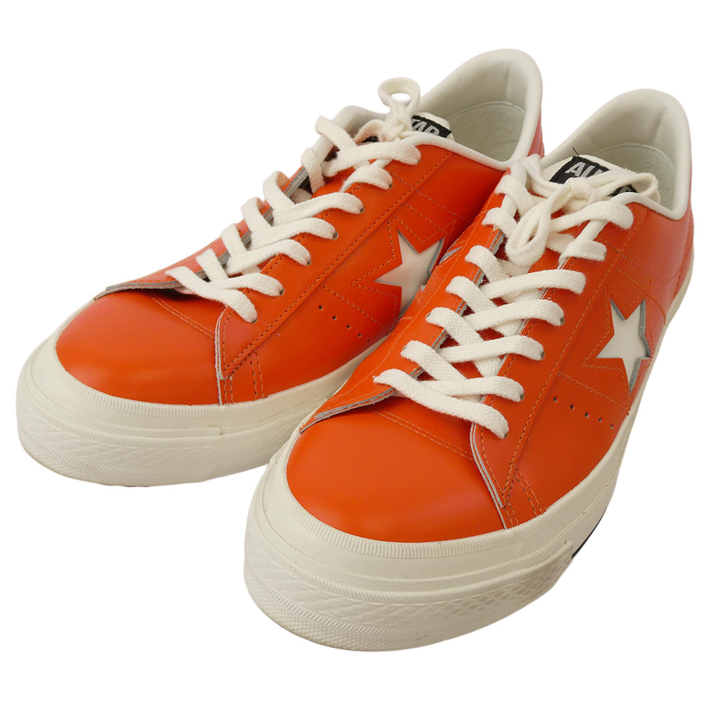 CONVERSE コンバース ONE STAR J ワンスター レザー ローカット スニーカー オレンジ系 27cm【極上美品】【中古】