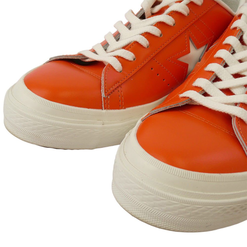 CONVERSE コンバース ONE STAR J ワンスター レザー ローカット スニーカー オレンジ系 27cm【極上美品】【中古】