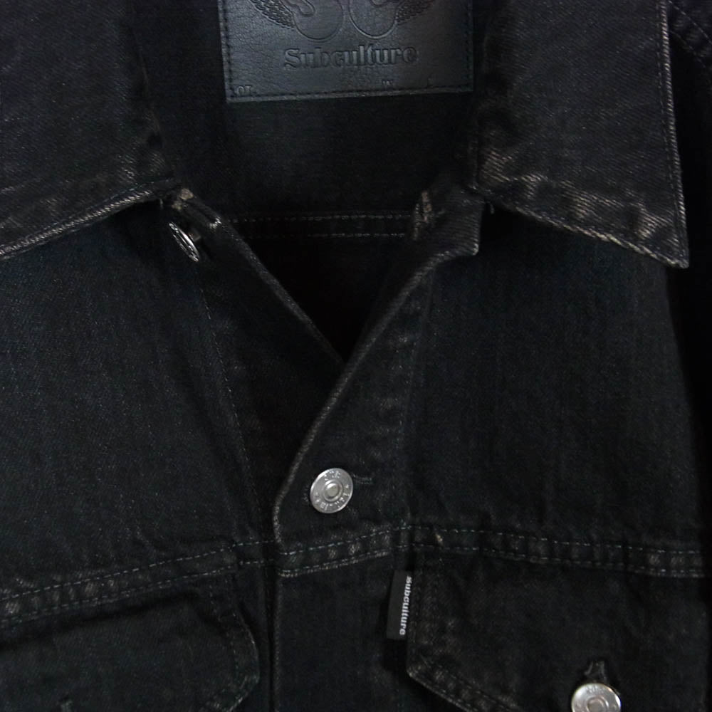 SUBCULTURE サブカルチャー SCJK-CL22 S0505 JACKET デニム ジャケット ブラック系 2【極上美品】【中古】