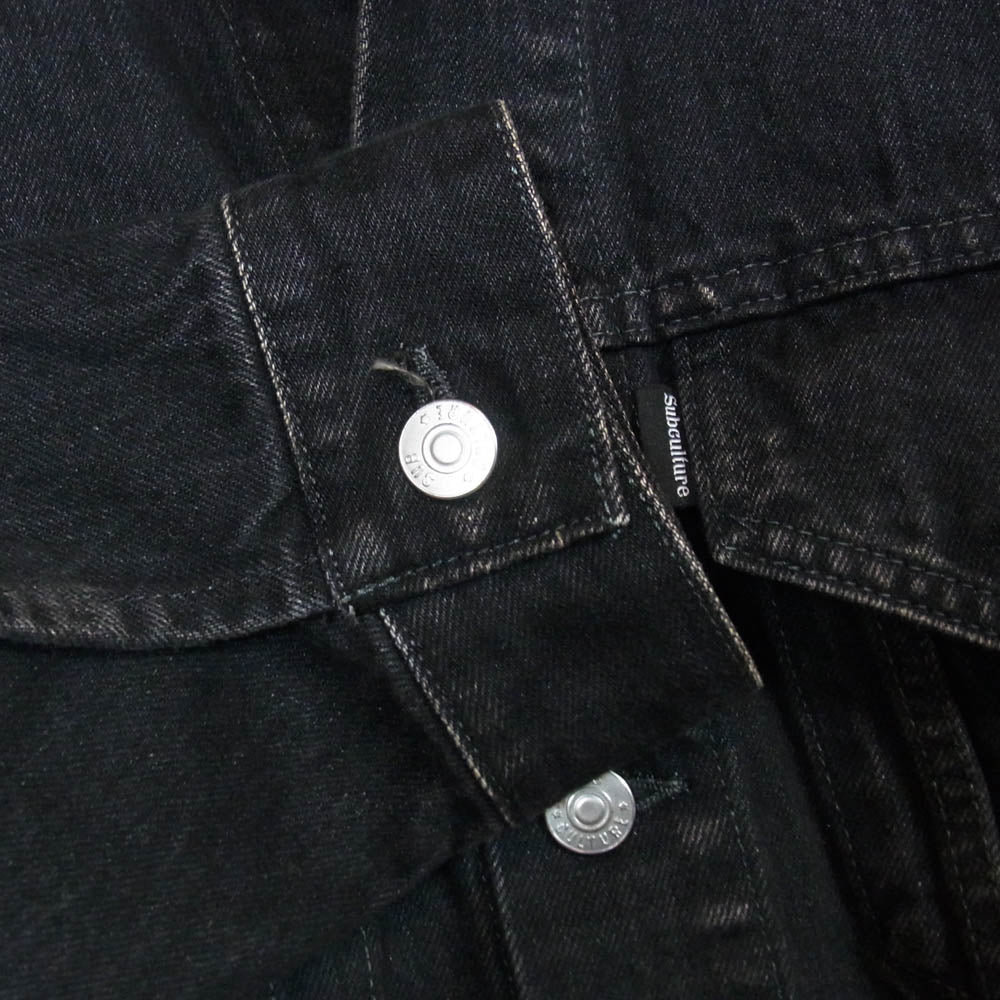 SUBCULTURE サブカルチャー SCJK-CL22 S0505 JACKET デニム ジャケット ブラック系 2【極上美品】【中古】