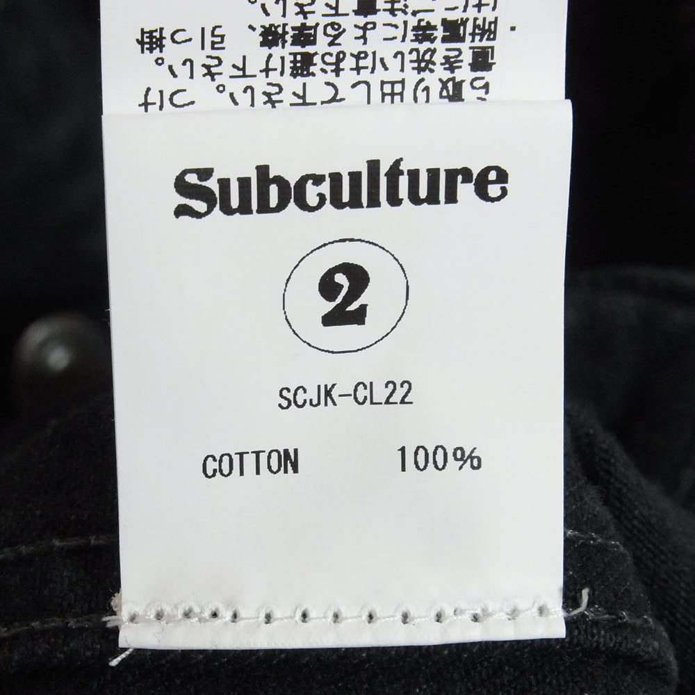 SUBCULTURE サブカルチャー SCJK-CL22 S0505 JACKET デニム ジャケット ブラック系 2【極上美品】【中古】