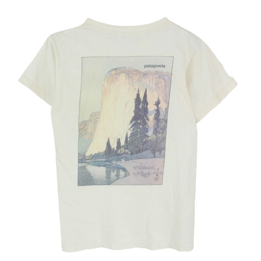 patagonia パタゴニア 90s USA製 Beneficial T’s 吉田博 Yosemite ヨセミテ Tシャツ ホワイト系 S【中古】
