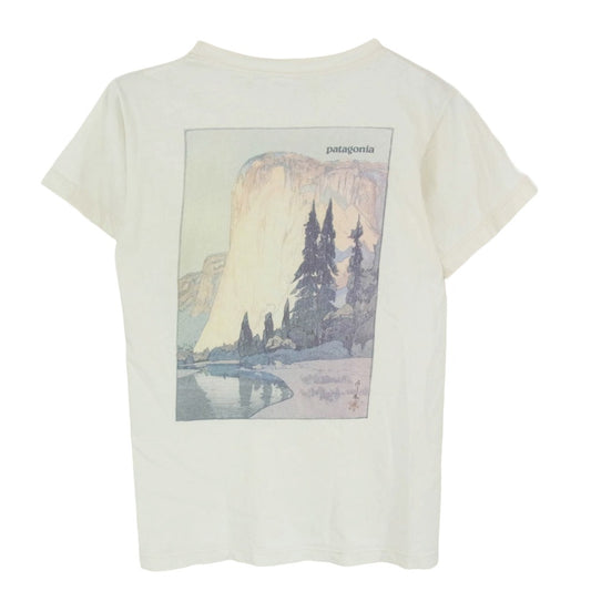 patagonia パタゴニア 90s USA製 Beneficial T’s 吉田博 Yosemite ヨセミテ Tシャツ ホワイト系 S【中古】