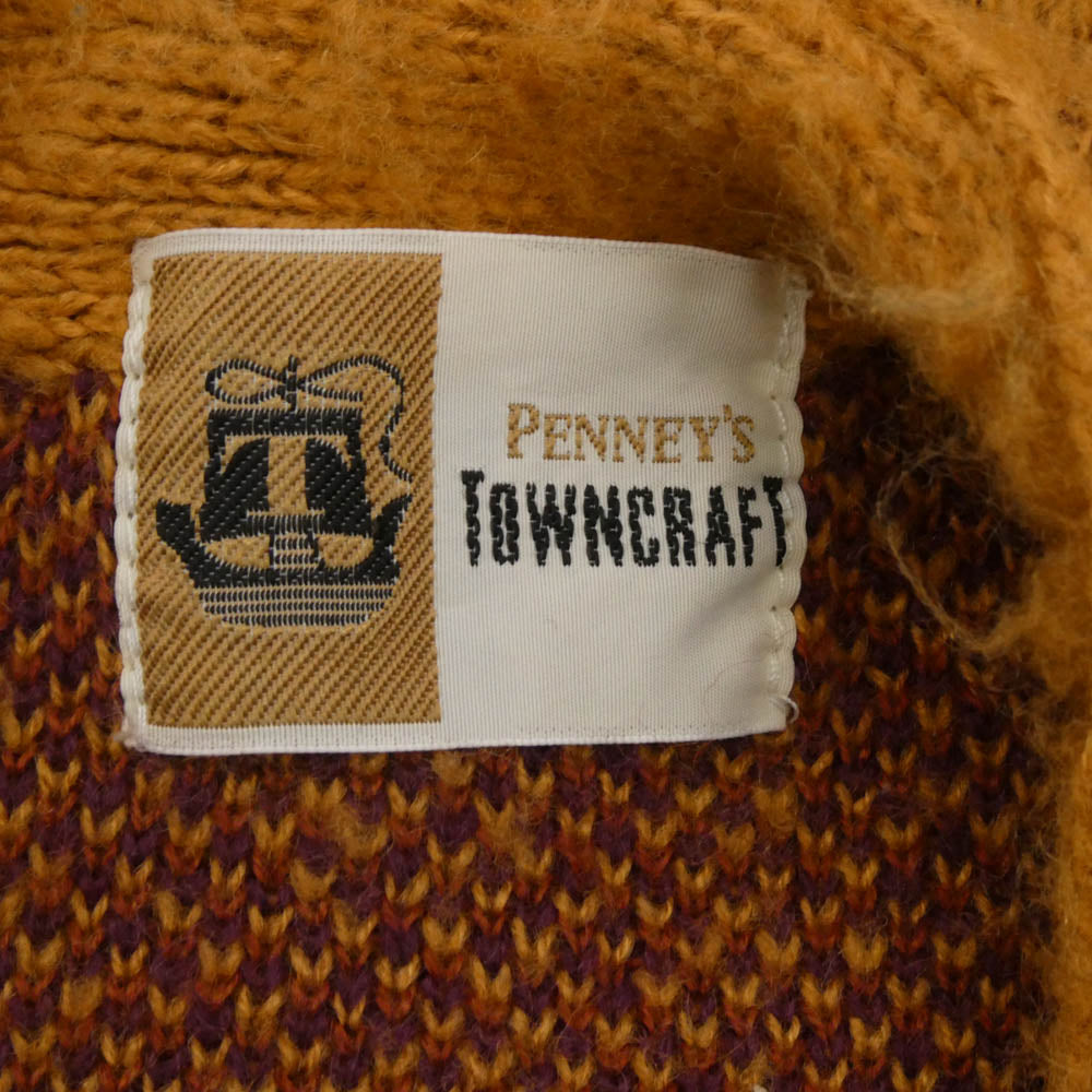 TOWNCRAFT タウンクラフト Penneys ペニーズ ニット カーディガン オレンジ オレンジ系 38-40【中古】