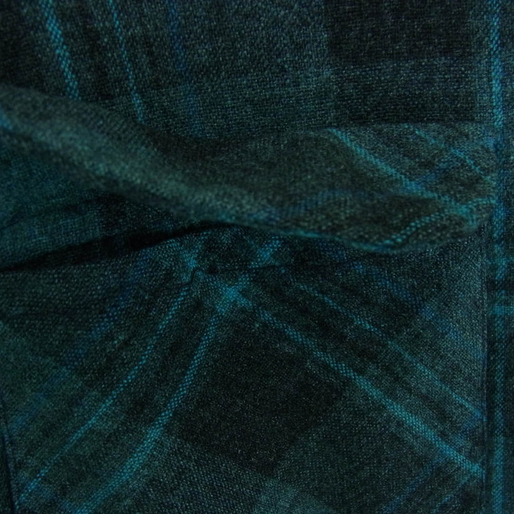 PENDLETON ペンドルトン 60S USA製 BOARD SHIRT ウール 長袖 オープンカラーシャツ グリーン ブラック系 ブルー系 M【中古】