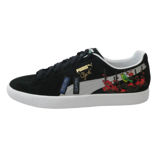 PUMA プーマ 394415-01 × atmos 赤間紫動 Clyde Hanafuda クライド 花札 スニーカー ブラック系 30cm【新古品】【未使用】【中古】