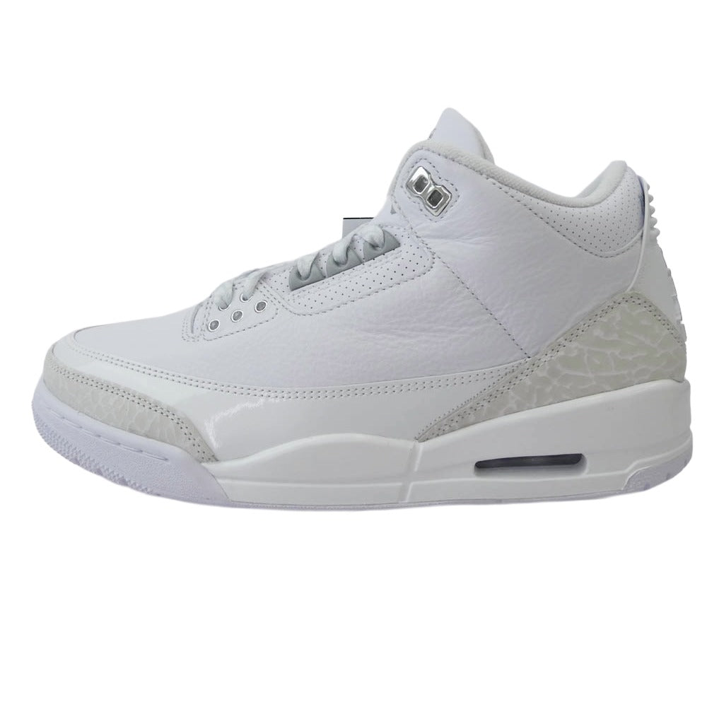 NIKE ナイキ CT8532-111 AIR JORDAN 3 RETRO Pure Money エア ジョーダン 3 レトロ ピュア マネー スニーカー ホワイト系 26.5cm【新古品】【未使用】【中古】