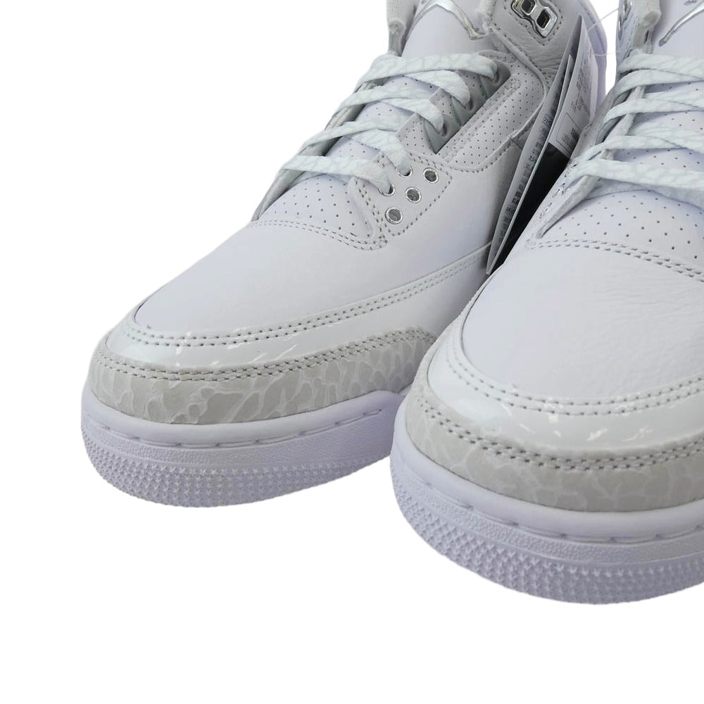 NIKE ナイキ CT8532-111 AIR JORDAN 3 RETRO Pure Money エア ジョーダン 3 レトロ ピュア マネー スニーカー ホワイト系 26.5cm【新古品】【未使用】【中古】
