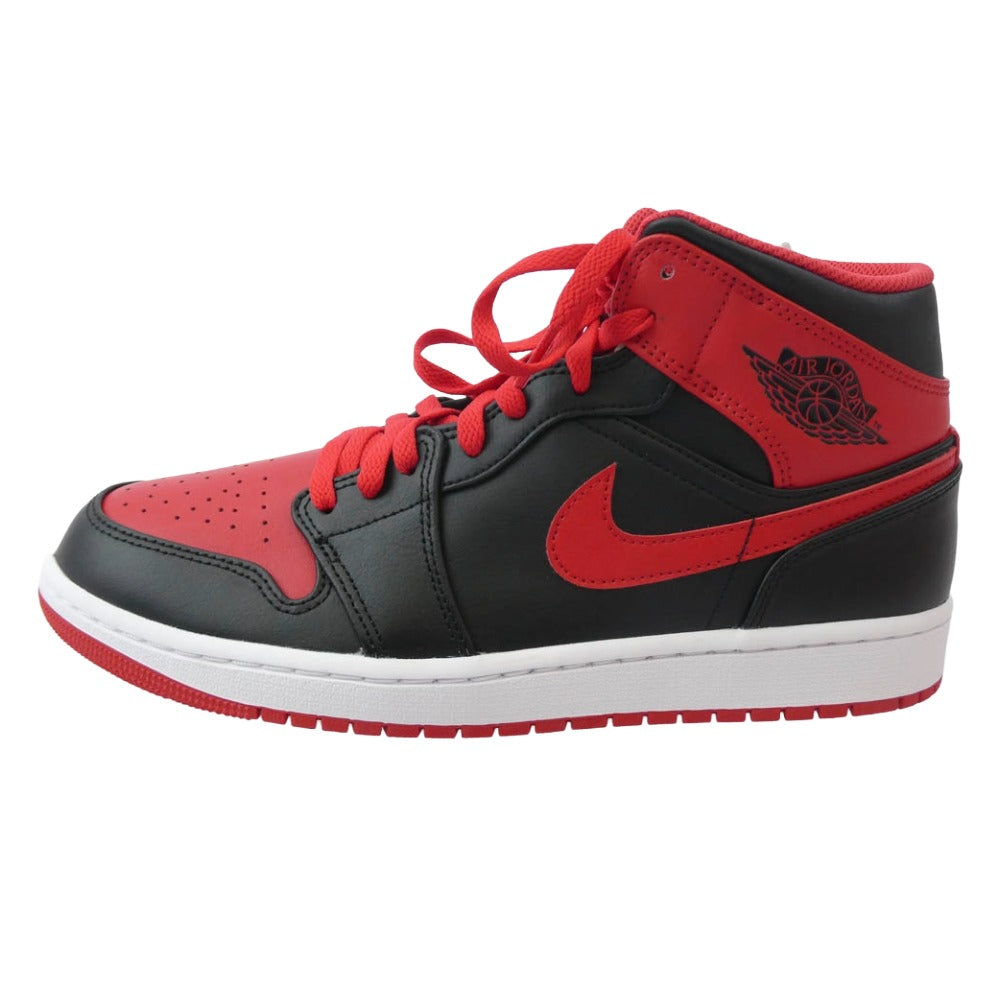 NIKE ナイキ DQ8426-060 AIR JORDAN 1 MID BRED TOE エア ジョーダン ミッド ブレッド トゥ スニーカー ブラック系 レッド系 27.5cm【新古品】【未使用】【中古】