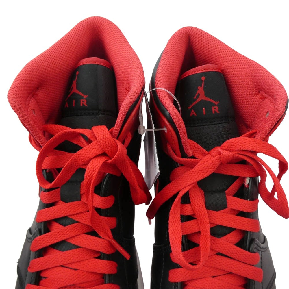 NIKE ナイキ DQ8426-060 AIR JORDAN 1 MID BRED TOE エア ジョーダン ミッド ブレッド トゥ スニーカー ブラック系 レッド系 27.5cm【新古品】【未使用】【中古】