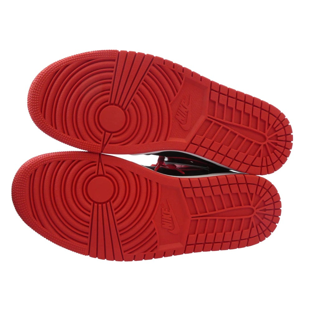 NIKE ナイキ DQ8426-060 AIR JORDAN 1 MID BRED TOE エア ジョーダン ミッド ブレッド トゥ スニーカー ブラック系 レッド系 27.5cm【新古品】【未使用】【中古】