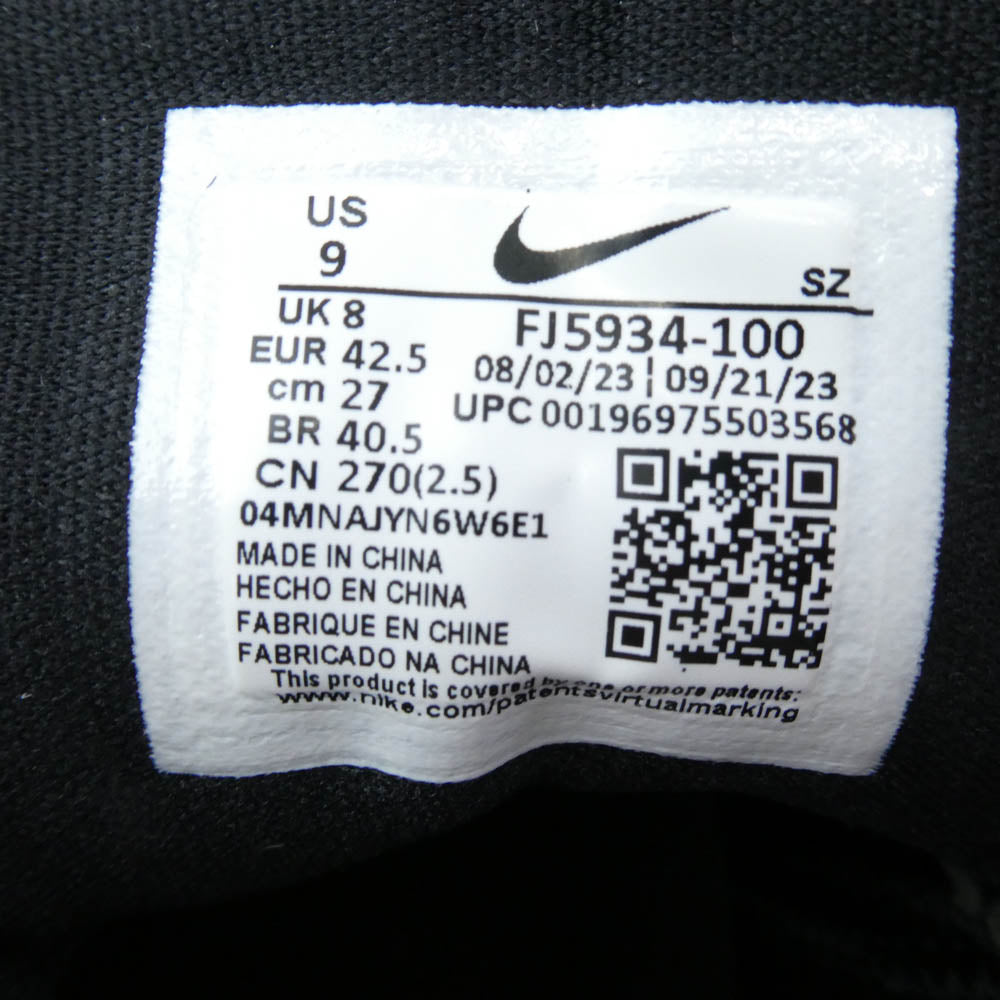 NIKE ナイキ FJ5934-100 AIR JORDAN 9 G エアジョーダン 9 ゴルフ スニーカー ホワイト系 27cm【新古品】【未使用】【中古】