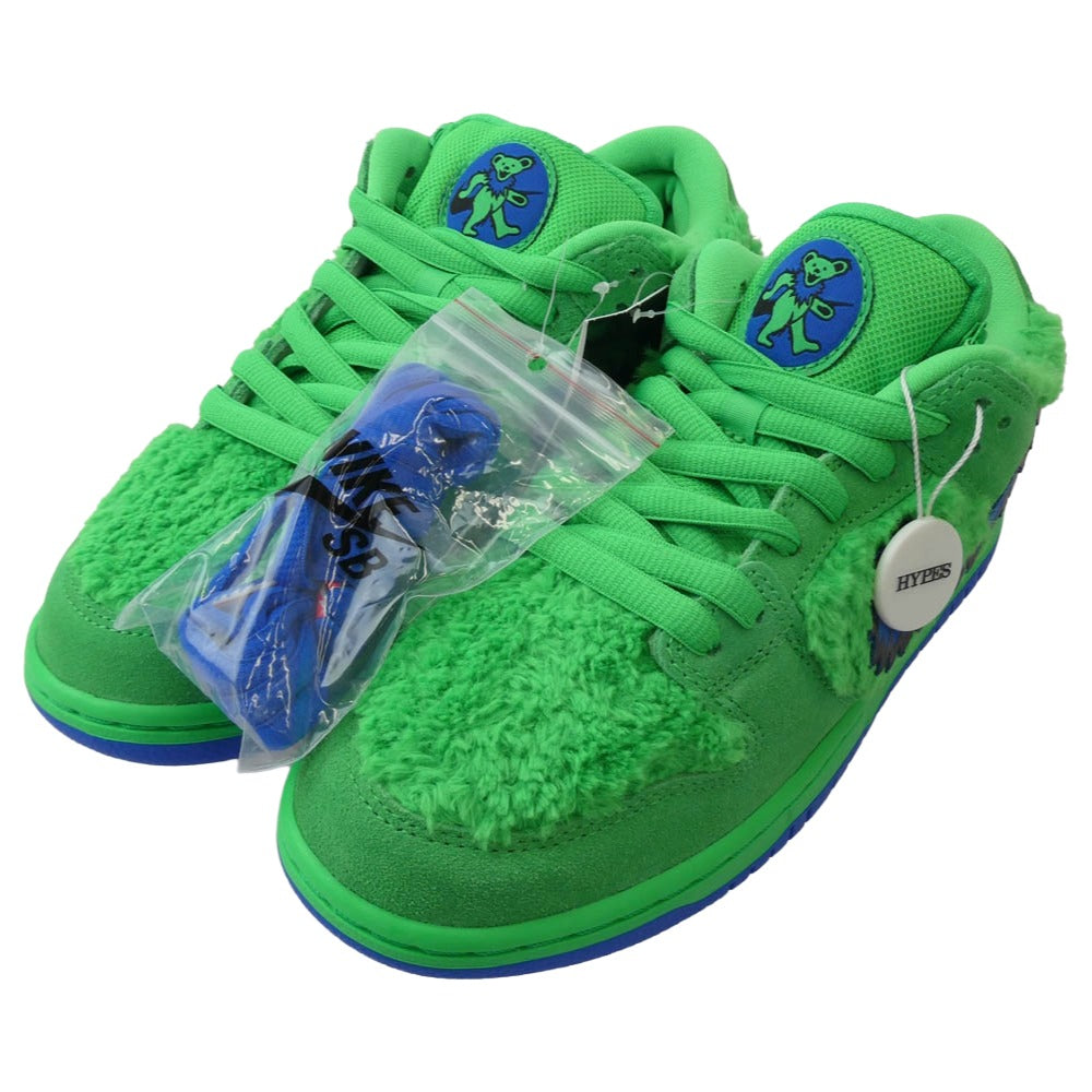 NIKE ナイキ CJ5378-300 Grateful Dead × Nike SB Dunk Low 【フェイクバスターズ鑑定済】 グレイトフルデッドベアーズ ダンク "Green Bear" グリーンベア スニーカー グリーン系 26.5cm【新古品】【未使用】【中古】
