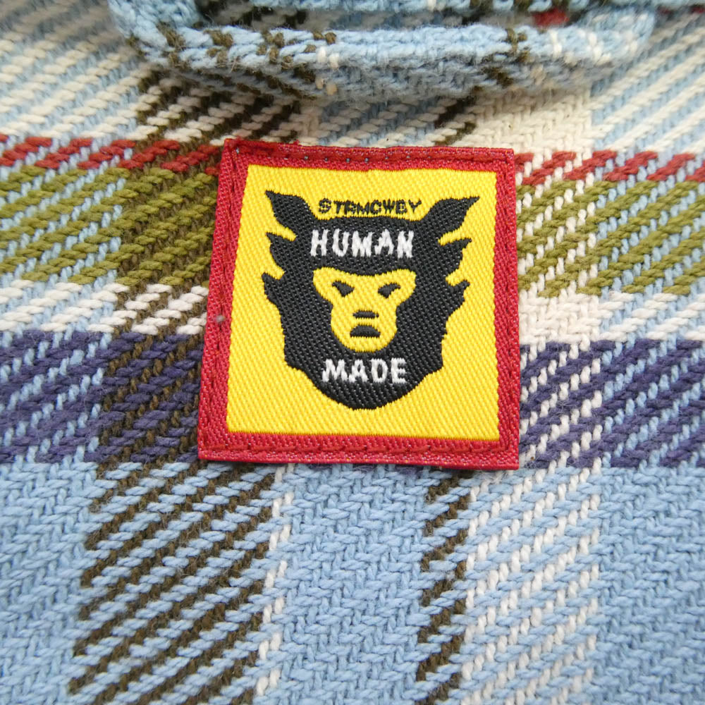 HUMAN MADE ヒューマンメイド フランネル チェック 長袖 シャツ ブルー系 マルチカラー系 XL【中古】