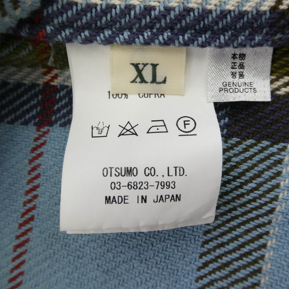 HUMAN MADE ヒューマンメイド フランネル チェック 長袖 シャツ ブルー系 マルチカラー系 XL【中古】