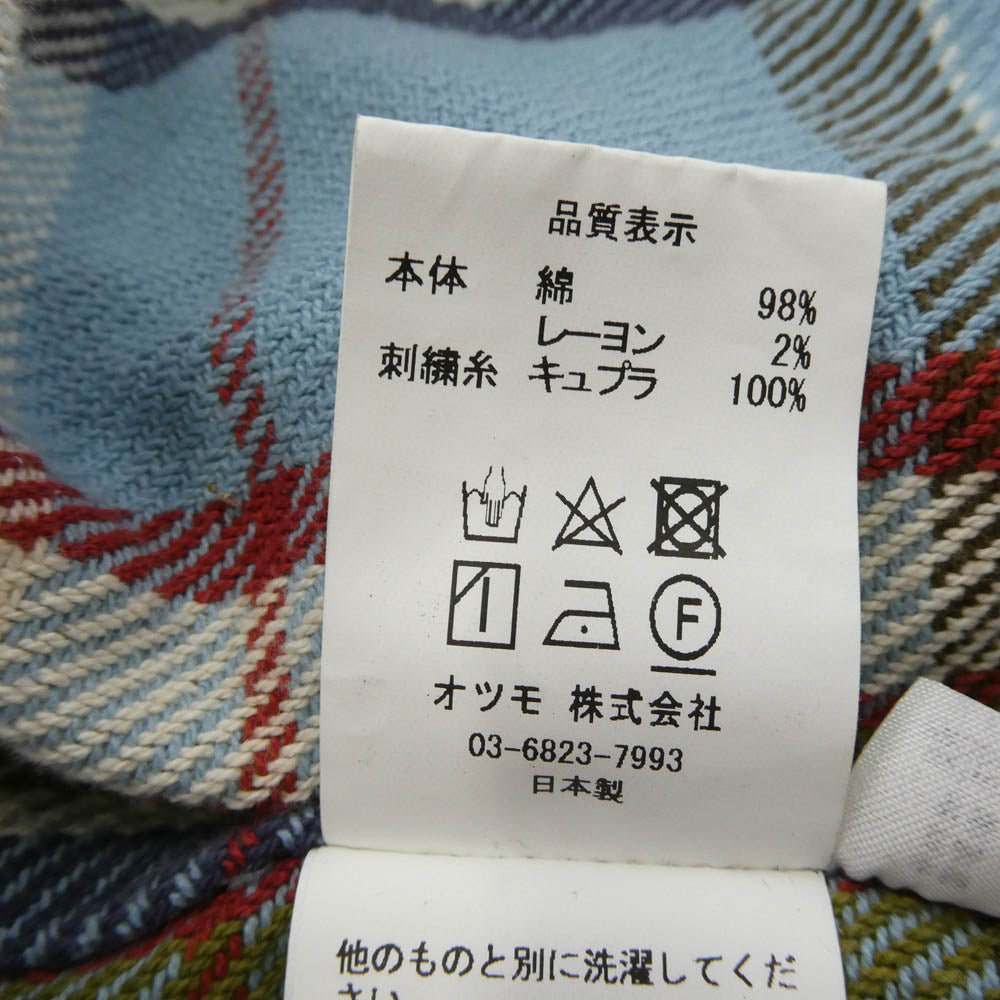 HUMAN MADE ヒューマンメイド フランネル チェック 長袖 シャツ ブルー系 マルチカラー系 XL【中古】