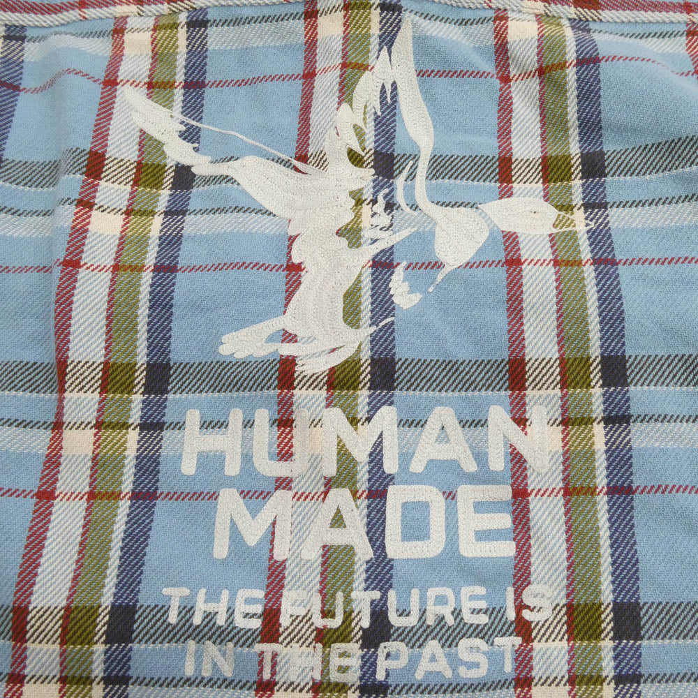 HUMAN MADE ヒューマンメイド フランネル チェック 長袖 シャツ ブルー系 マルチカラー系 XL【中古】