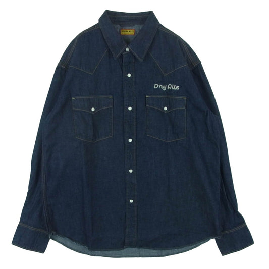 HUMAN MADE ヒューマンメイド HM30SH001 Western Denim Jacket 刺繍 ウエスタン デニム シャツ ジャケット インディゴブルー系 XL【美品】【中古】