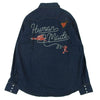 HUMAN MADE ヒューマンメイド HM30SH001 Western Denim Jacket 刺繍 ウエスタン デニム シャツ ジャケット インディゴブルー系 XL【美品】【中古】