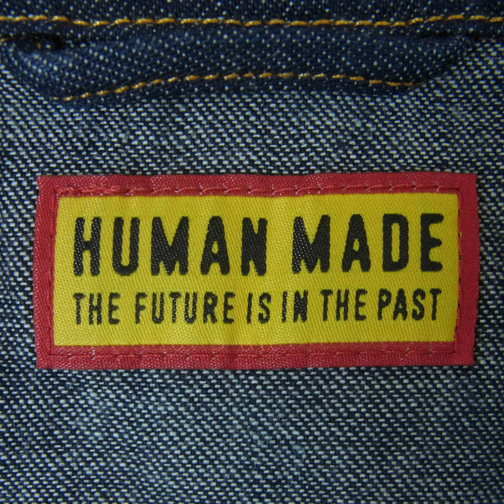 HUMAN MADE ヒューマンメイド HM30SH001 Western Denim Jacket 刺繍 ウエスタン デニム シャツ ジャケット インディゴブルー系 XL【美品】【中古】
