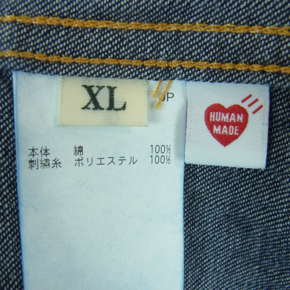 HUMAN MADE ヒューマンメイド HM30SH001 Western Denim Jacket 刺繍 ウエスタン デニム シャツ ジャケット インディゴブルー系 XL【美品】【中古】