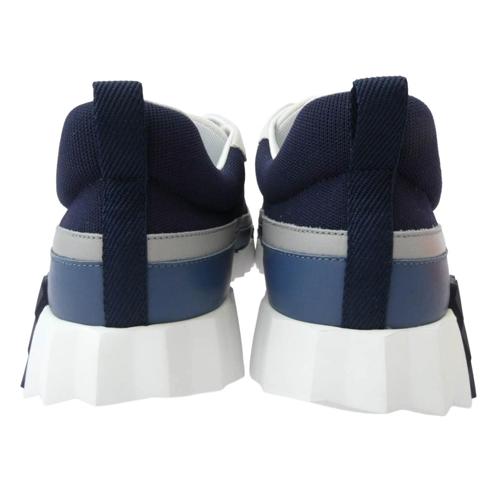 HERMES エルメス Bouncing Sneakers バウンシング ローカット スニーカー ネイビー系 ブルー系 42.5【極上美品】【中古】