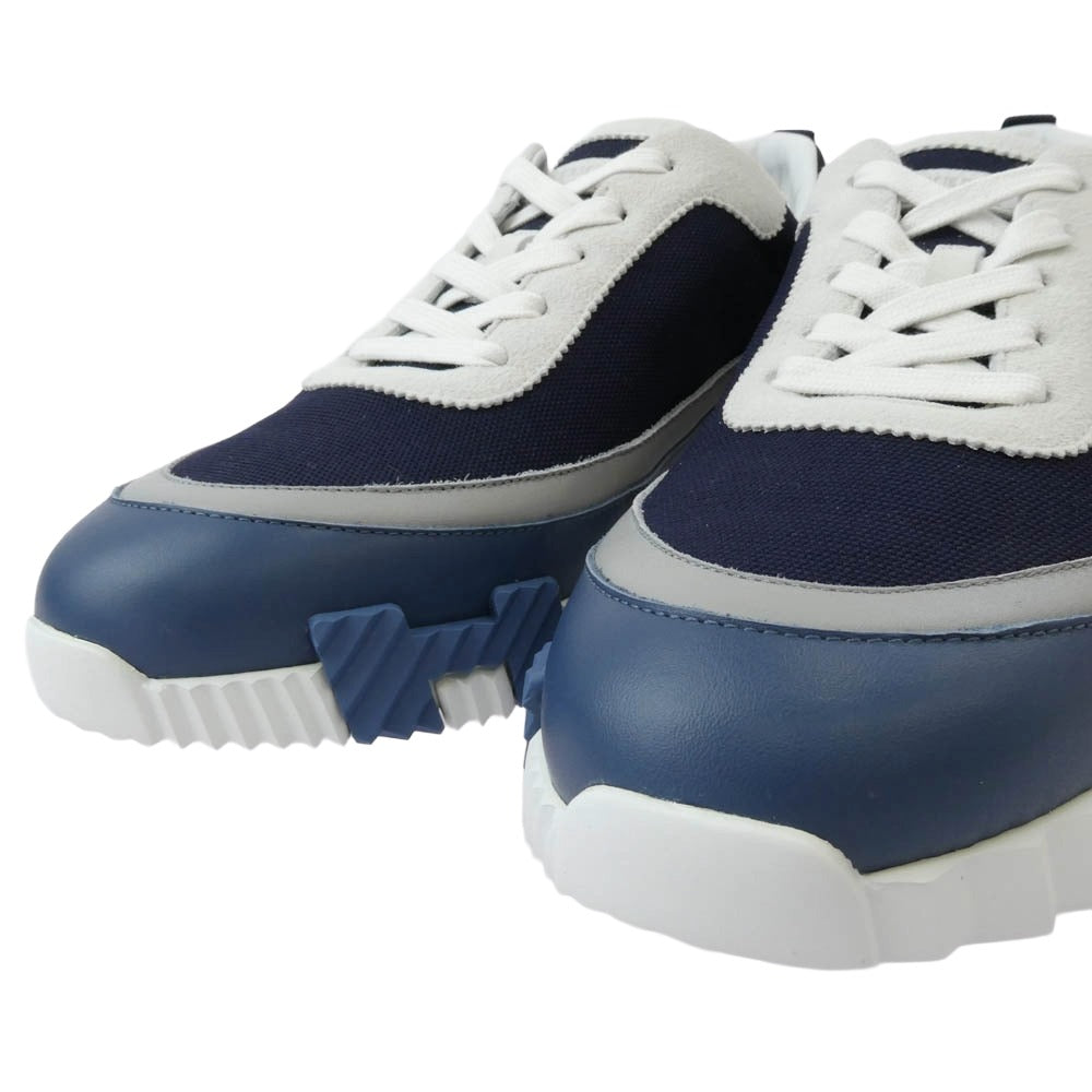 HERMES エルメス Bouncing Sneakers バウンシング ローカット スニーカー ネイビー系 ブルー系 42.5【極上美品】【中古】