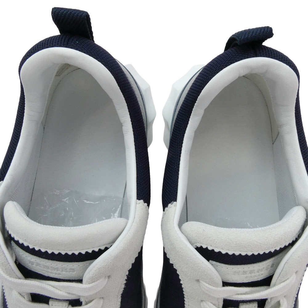 HERMES エルメス Bouncing Sneakers バウンシング ローカット スニーカー ネイビー系 ブルー系 42.5【極上美品】【中古】