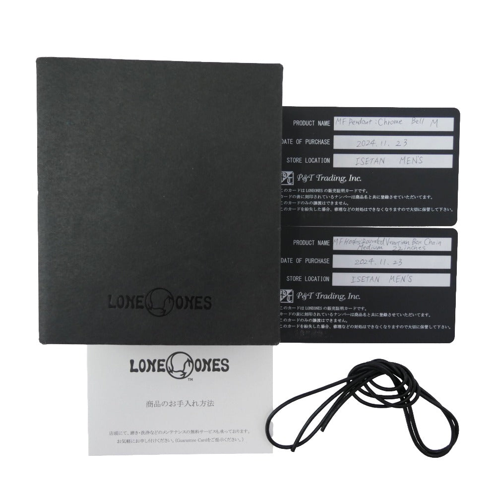 LONE ONES ロンワンズ 販売証明書カード付属 メイティングフライト クロムベルM ペンダントトップ MFフック ボックスチェーンM ネックレス シルバー系【中古】