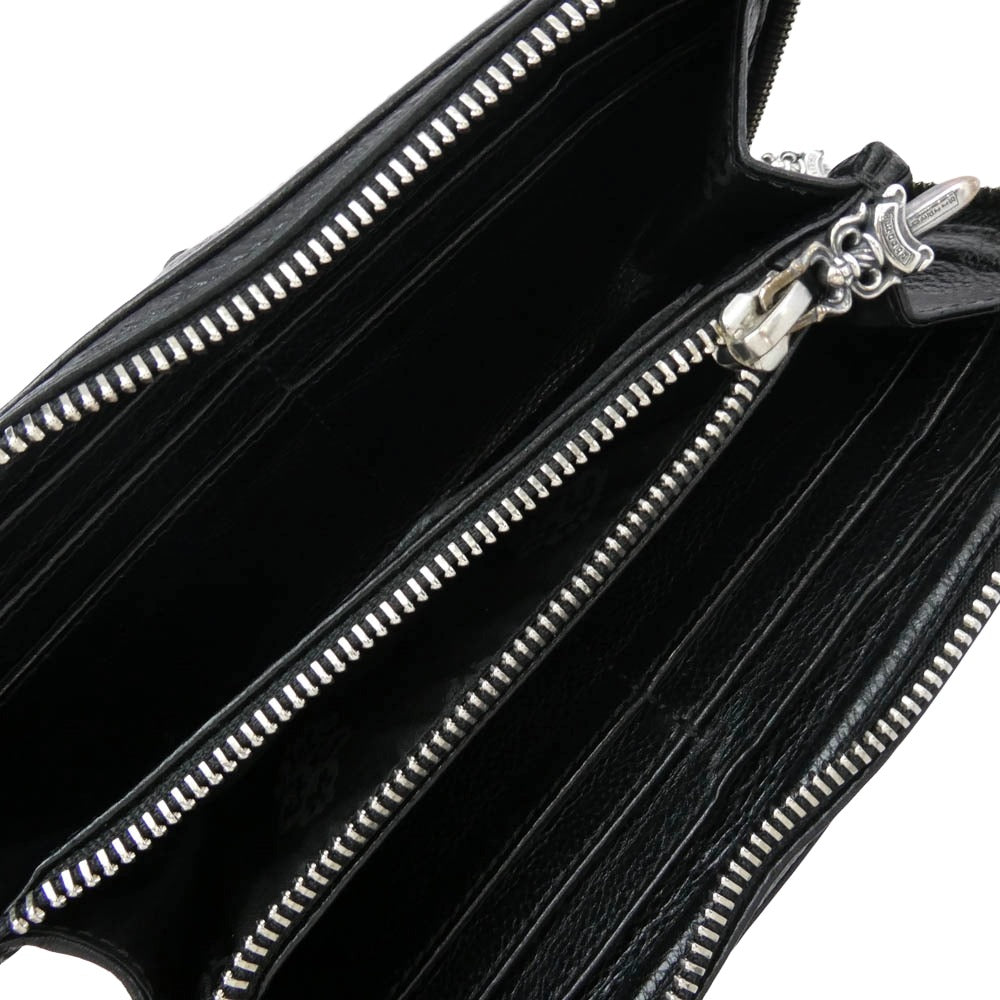 CHROME HEARTS クロムハーツ（原本無） REC F ZIP BS BSフレア ロングウォレット ブラック系【中古】