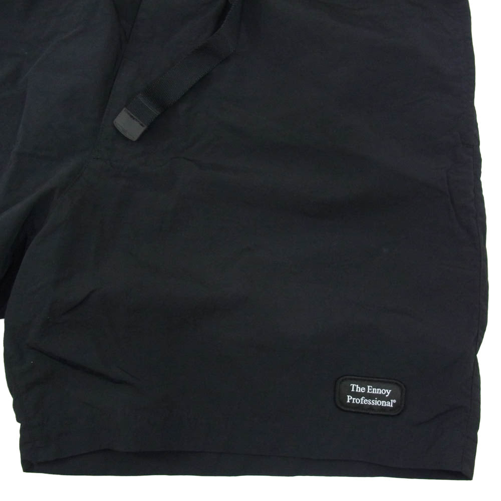 The Ennoy Professional ザ エンノイ プロフェッショナル 23SS SS23BRENPT03LP NYLON EASY SHORTS ナイロン イージー ショーツ ショート ハーフパンツ ブラック系 M【中古】