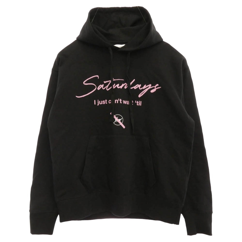 FRAGMENT DESIGN フラグメントデザイン BBM-55310-B ｘ Saturdays NYC サタデーズニューヨークシティ プルオーバー パーカー ブラック系 M【美品】【中古】