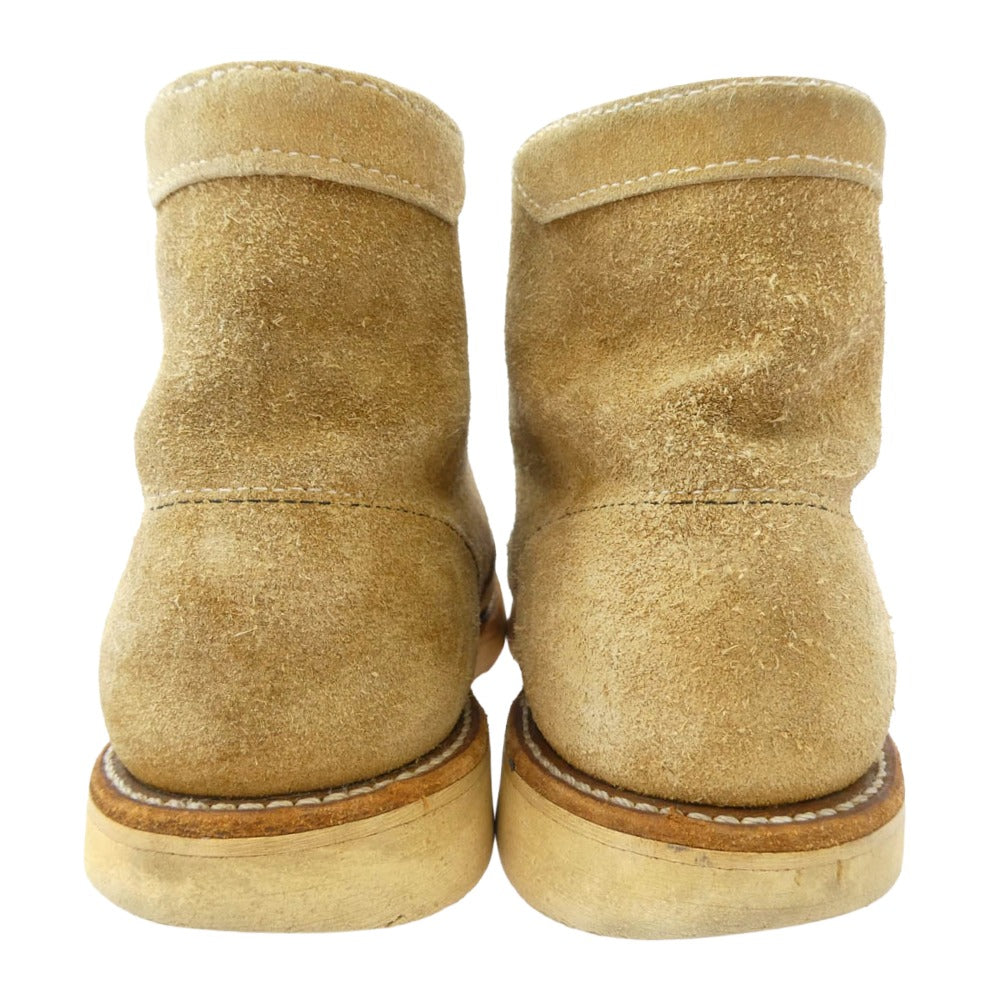 RED WING レッドウィング 8167 USA製 Classic Round Toe 半円 犬タグ スエード ブーツ ブラウン系 7.5【中古】