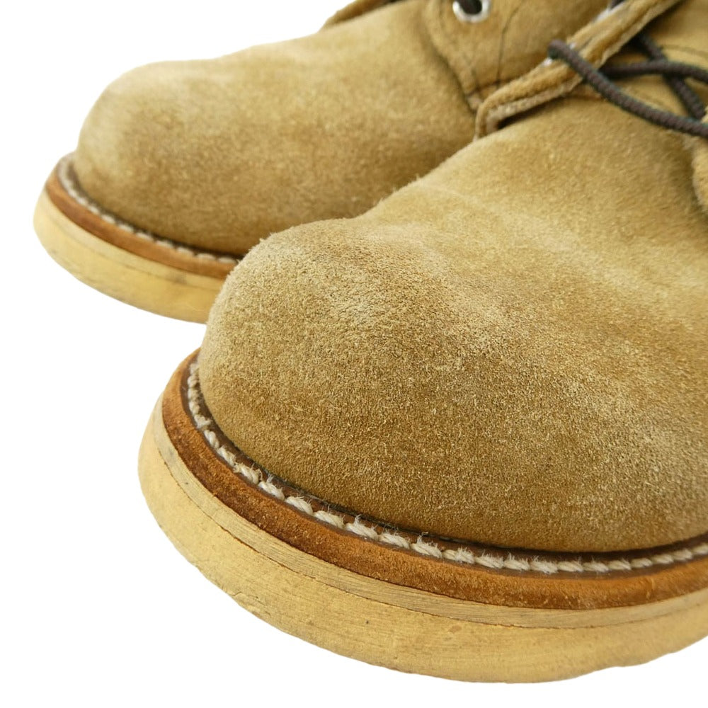 RED WING レッドウィング 8167 USA製 Classic Round Toe 半円 犬タグ スエード ブーツ ブラウン系 7.5【中古】