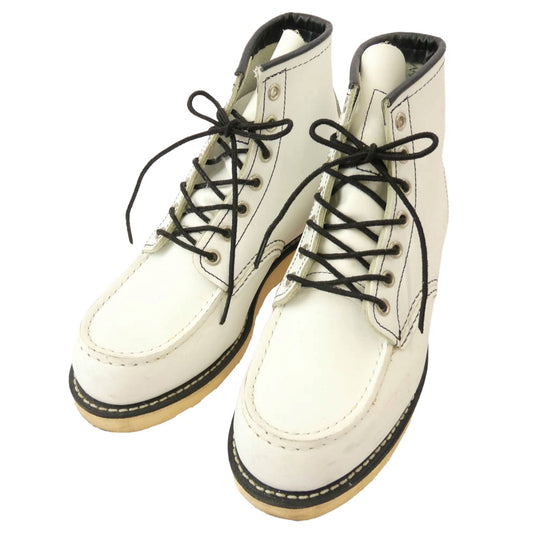 RED WING レッドウィング 8871 6inch Classic Moc 6インチ モックトゥブーツ ホワイト レザー ホワイト系 24.5cm【中古】