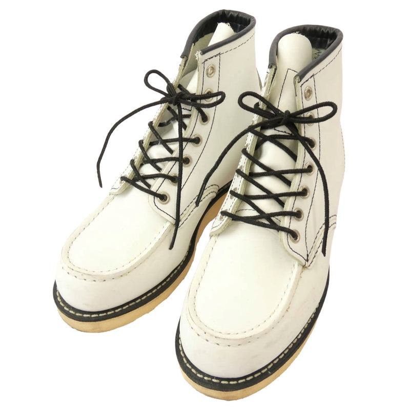 RED WING レッドウィング 8871 6inch Classic Moc 6インチ モックトゥブーツ ホワイト レザー ホワイト系 24.5cm【中古】