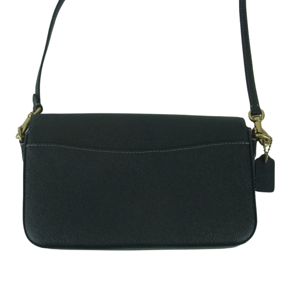 COACH コーチ C8439 ウィン ロゴ レザー ショルダー バッグ フィリピン製 ブラック系【中古】