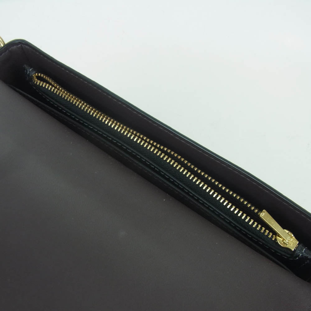 COACH コーチ C8439 ウィン ロゴ レザー ショルダー バッグ フィリピン製 ブラック系【中古】