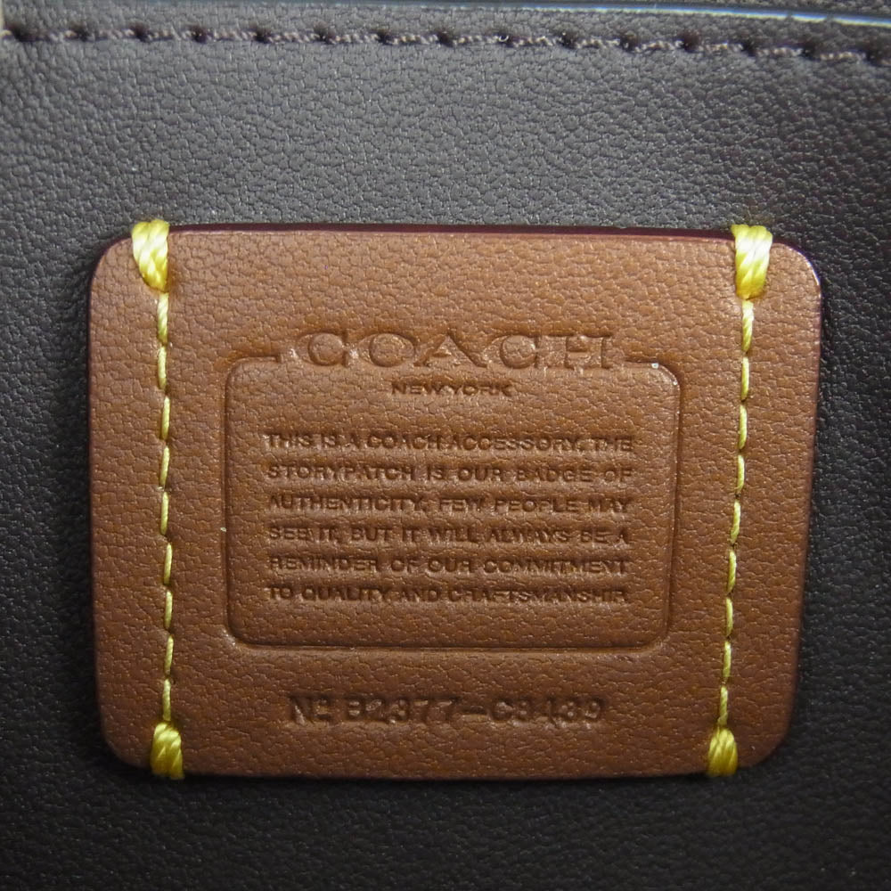 COACH コーチ C8439 ウィン ロゴ レザー ショルダー バッグ フィリピン製 ブラック系【中古】